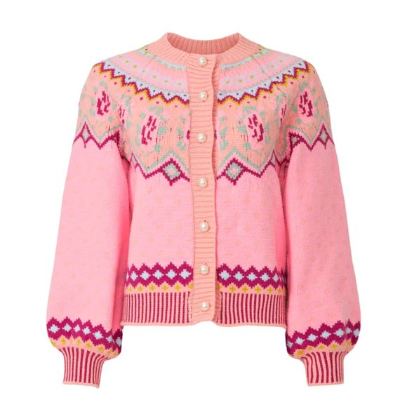 LoveShackFancy Sweaters - LoveShackFancy Honeypie Boyfriend Cardigan | Size XL